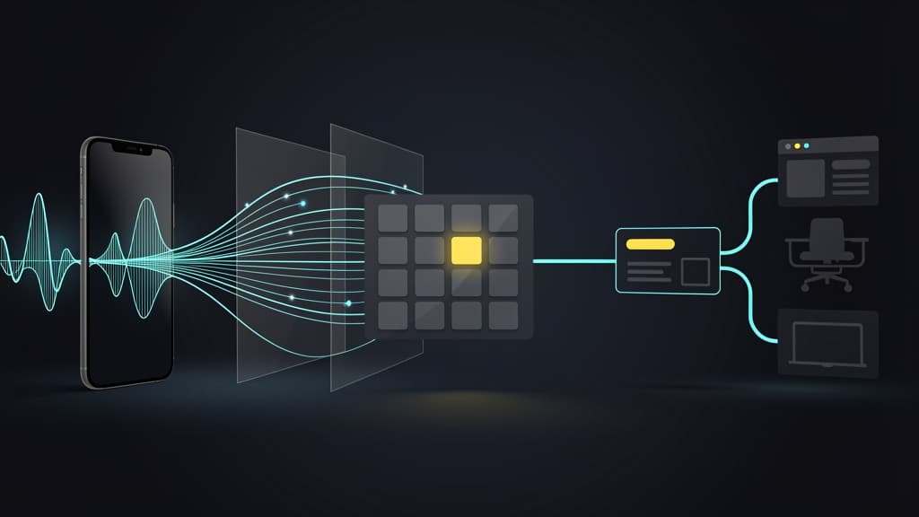 Diagram of an AI phone agent checking calendar availability, confirming one appointment, and sending written confirmation.